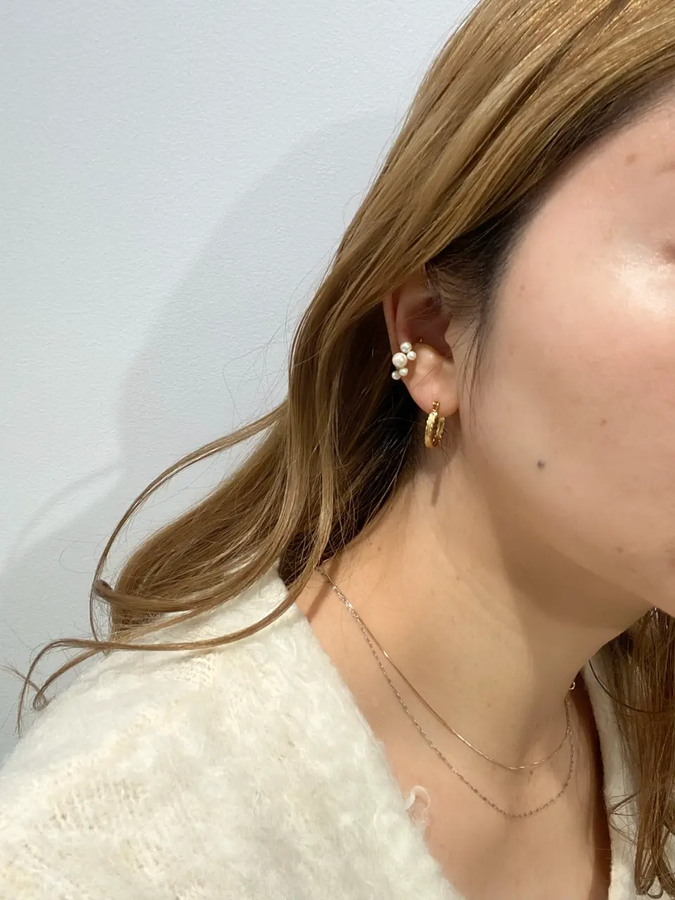 K18GP〉レースフープピアス - 12Twelve Agenda(トゥエルブアジェンダ