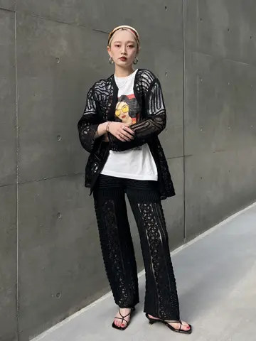BATTEN LACE LIKE KNIT JACKET