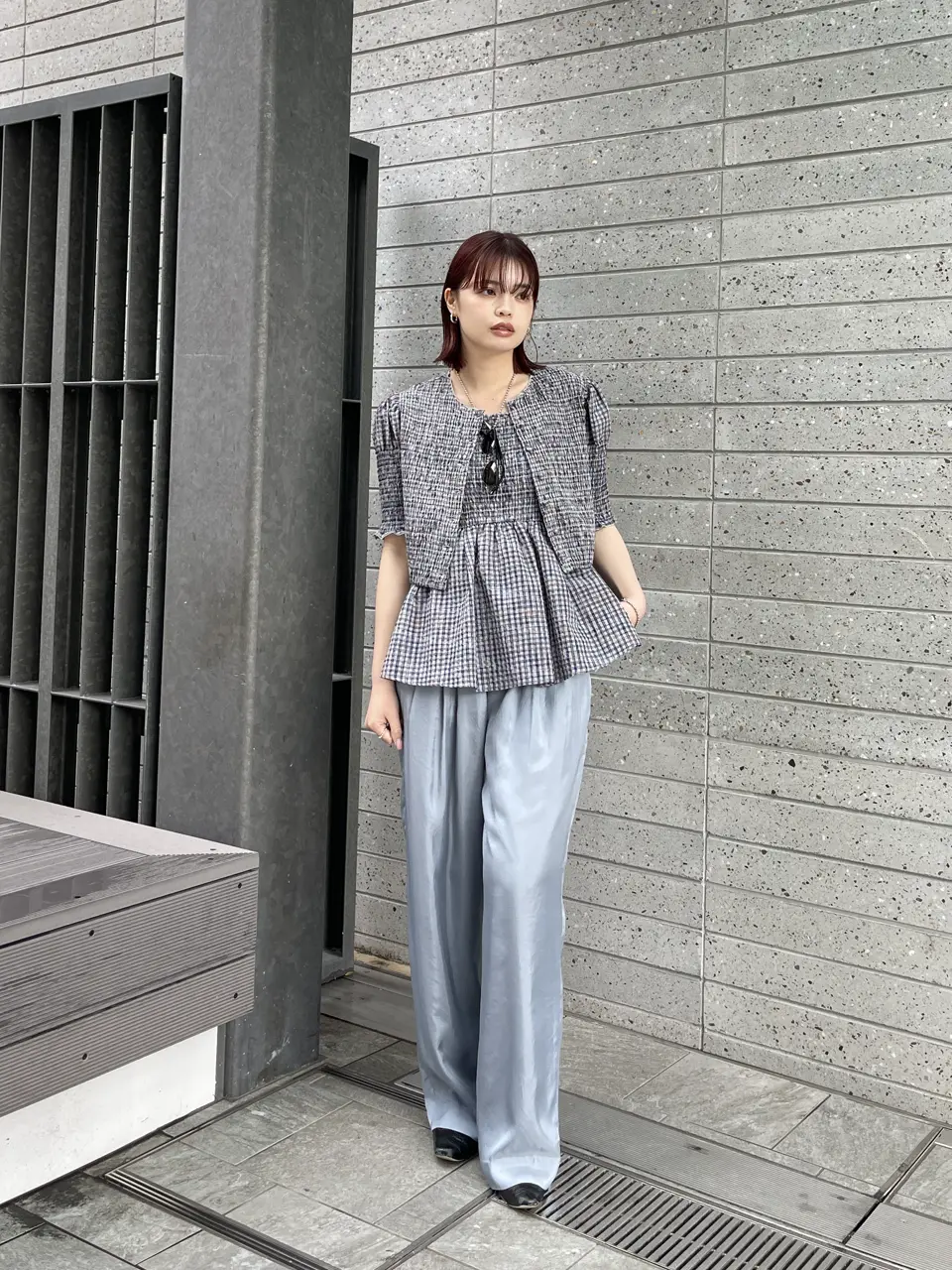 MEDI BUSTIER SET SHIRRING SHORT TOP