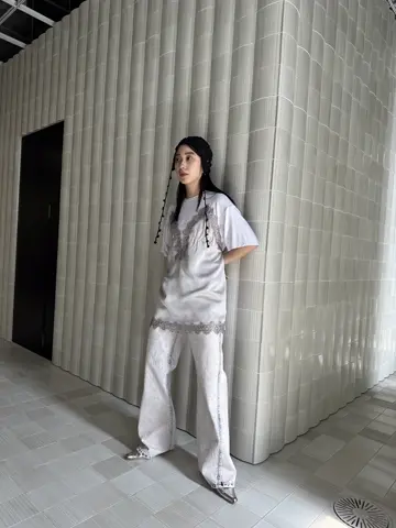 Ameri♡MEDI SATIN DOCKING TUNIC TEE MEDI SATIN DOCKING TUNIC TEE