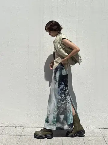 SYNTHETIC LEATHER QUILTING MINI VEST