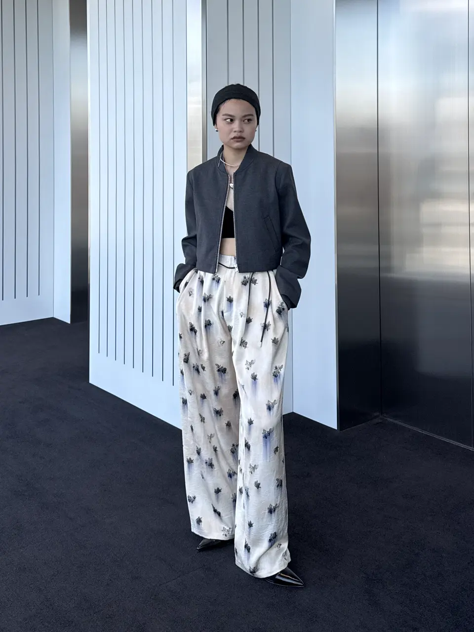 CLARA SATIN TUCK PANTS