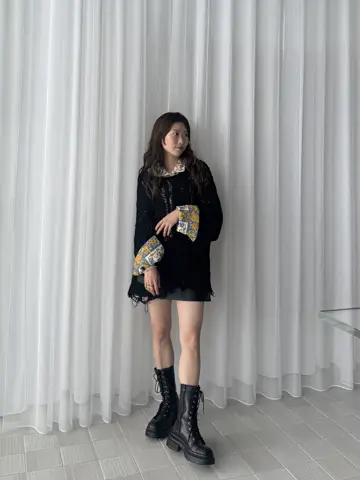 SYNTHETIC LEATHER MINI SKIRT