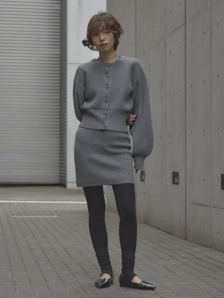 アメリヴィンテージ スナップボタンニットセットアップ アメリヴィンテージ スナップボタンニットセットアップ AMERI