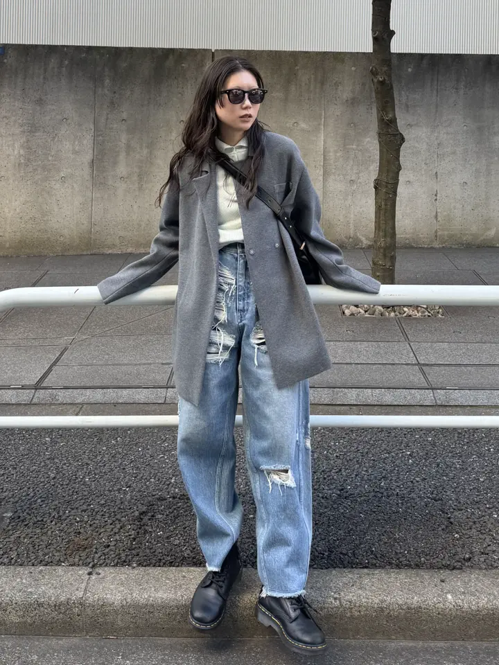 UND HARD DAMAGE LOOSE DENIM