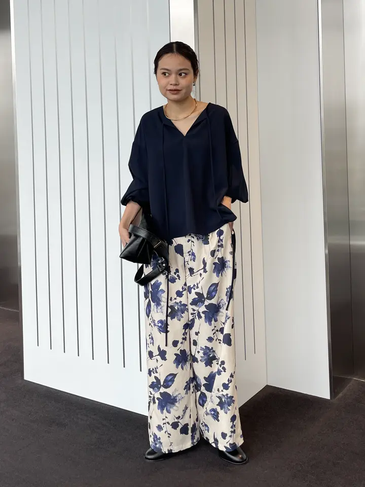 AmeriVINTAGE GRAINY FLOWER STRAIGHTパンツ GRAINY FLOWER STRAIGHT PANTS