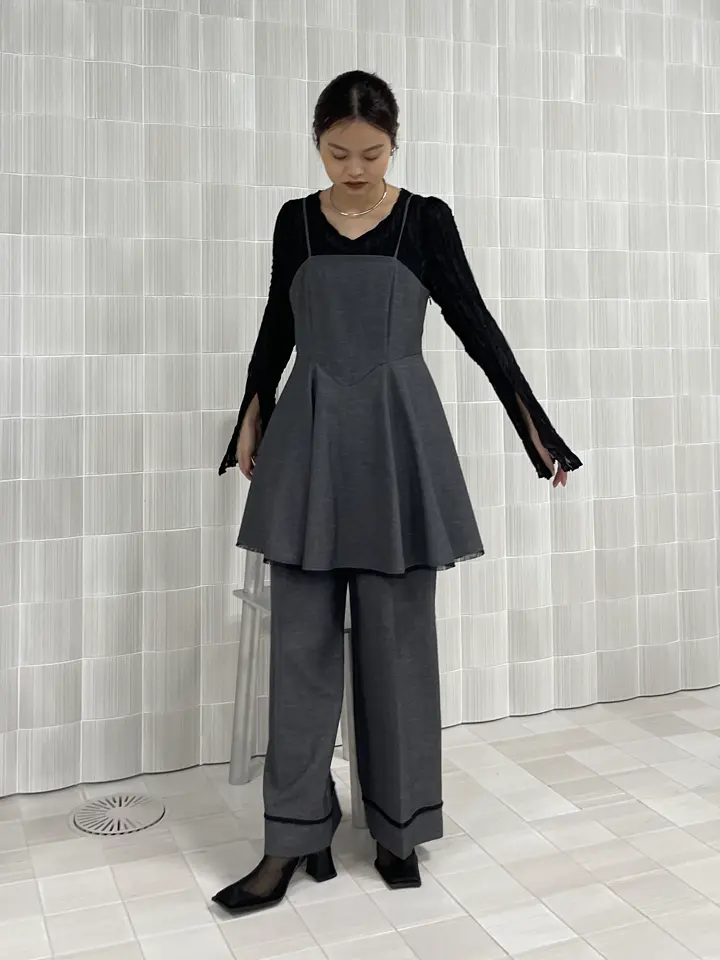 アメリヴィンテージ スナップボタンニットセットアップ Ameri VINTAGE - amerivintage スナップボタンニット セットアップ