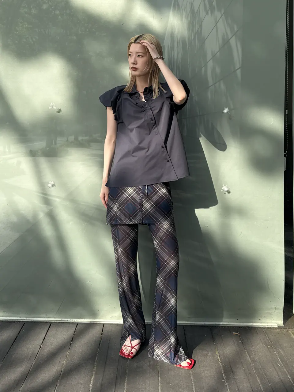 ゆーたんさん専用！amerivintage  HAND STITCH HAND STITCH STRIPE KNIT TOP