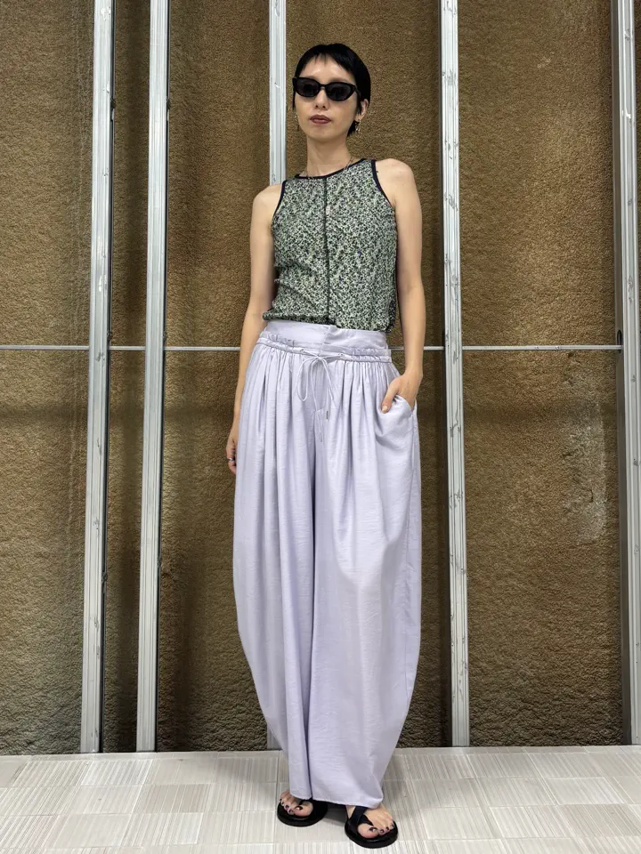 トップス Ameri LOUISE PATTERN DOCKING CUT TOP LOUISE PATTERN