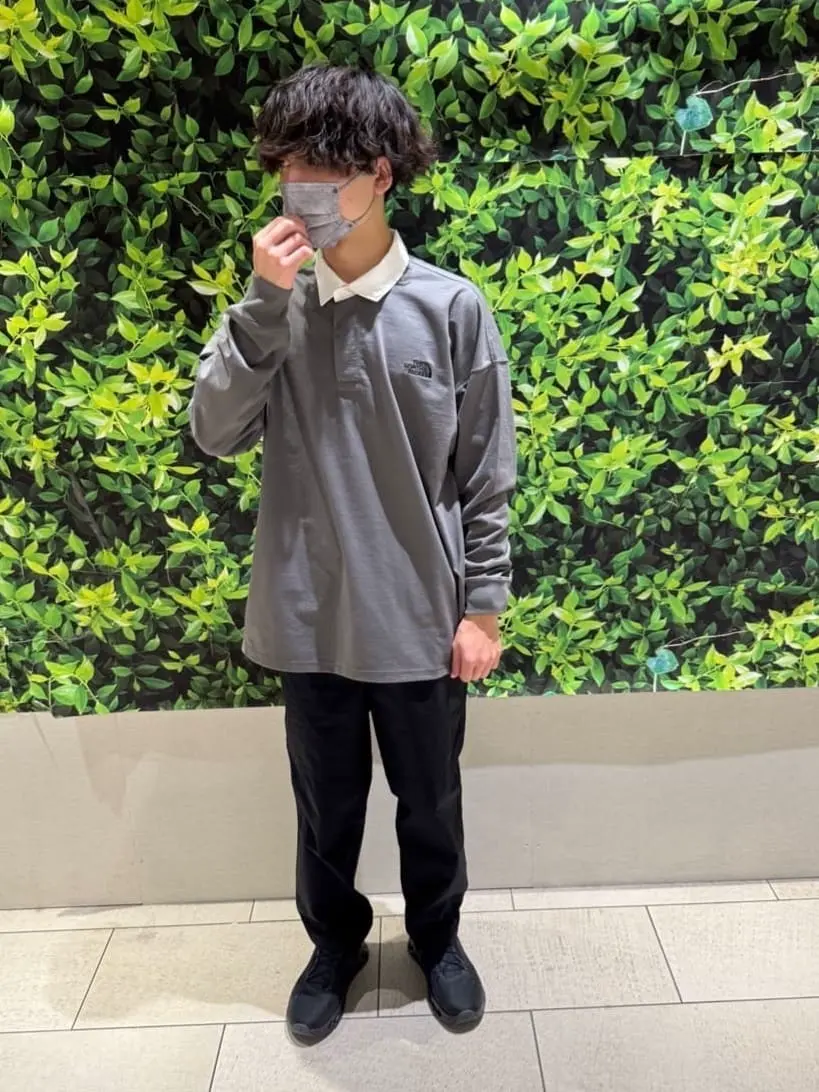 【HINA】THE NORTH FACE ラガーシャツ XL グレー ザ・ノース・フェイス THE NORTH FACE 【正規取扱店】ロングスリーブ