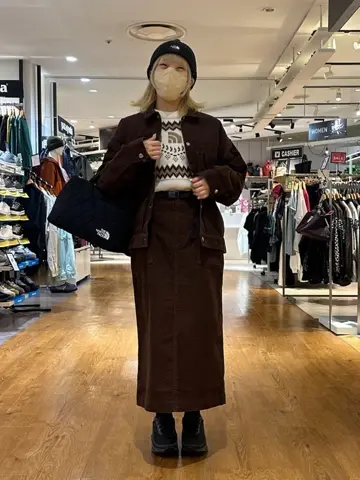 ザ・ノース・フェイス バレーウェーブスカート コーデュロイ