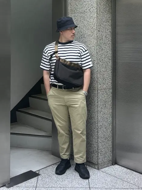 tシャツ CAポピーJQ　スクエアＴ レディース メンズ グッドウェア Goodwear USAコットン ボーダーBIG Tシャツ メンズ