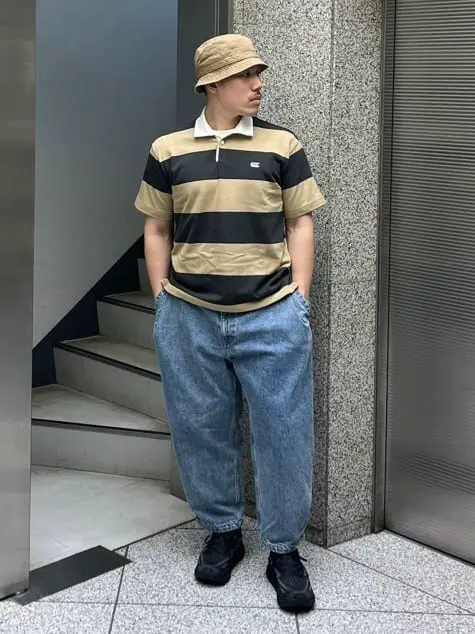 カンタベリー CANTERBURY ショートスリーブ 4インチ ストライプ