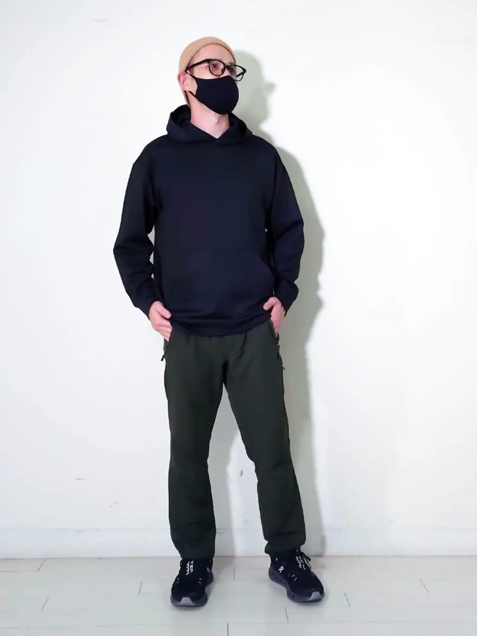 パーカー プルオーバー フーディ ドロップショルダー メンズ