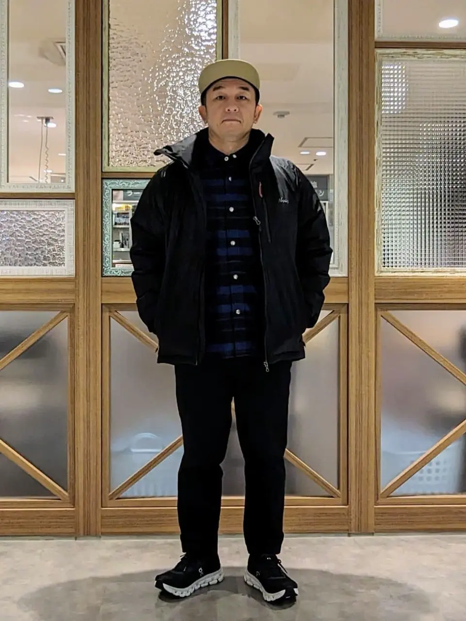THE NORTH FACE Square Logo Cap ブラック×オプティック