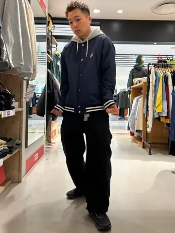 CHUMS MYTON COLLEGE スタジアムジャンパー L黒　裏起毛 チャムス マイトンチャムスカレッジスタジアムジャンパー