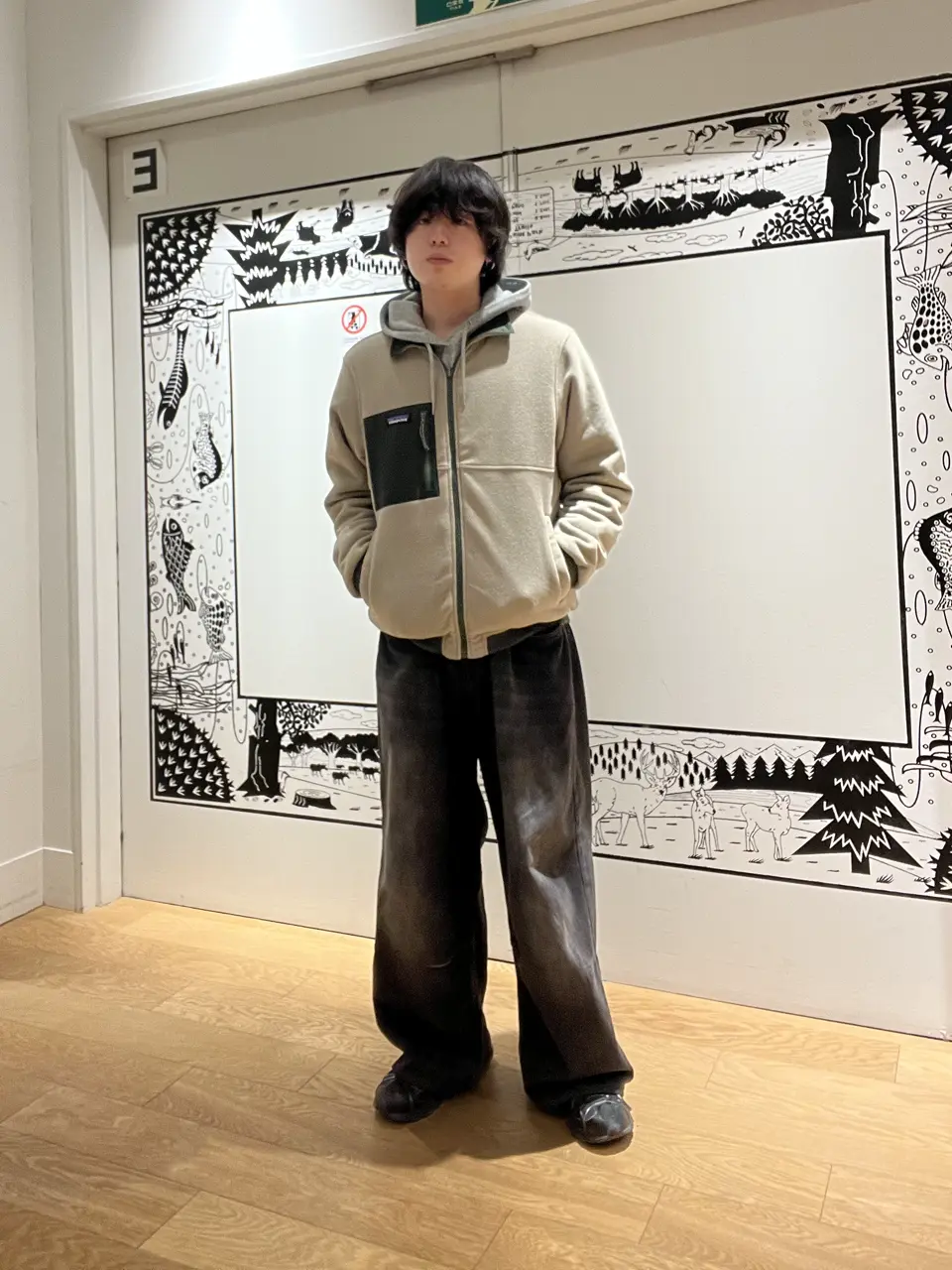 Patagonia リバーシブル　XXL ジャケット フード付き リバーシブル Patagonia XXL フリースジャケット フード付き リバーシブル