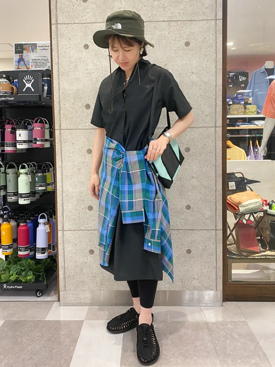 THE NORTH FACE ◆ S/S アロハベントシャツワンピース THE NORTH FACE ザ・ノース・フェイス シャツワンピ 半袖