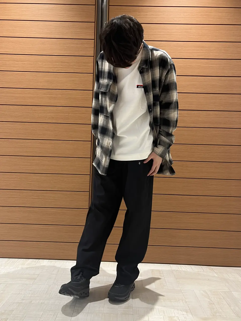 ナンガ オンブレチェック ダブルポケット ボックスシャツ NANGA OMBRE