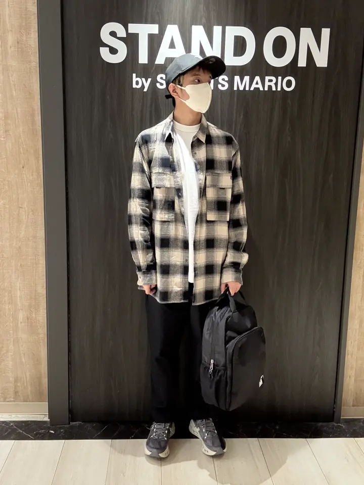 ナンガ オンブレチェック ダブルポケット ボックスシャツ NANGA OMBRE