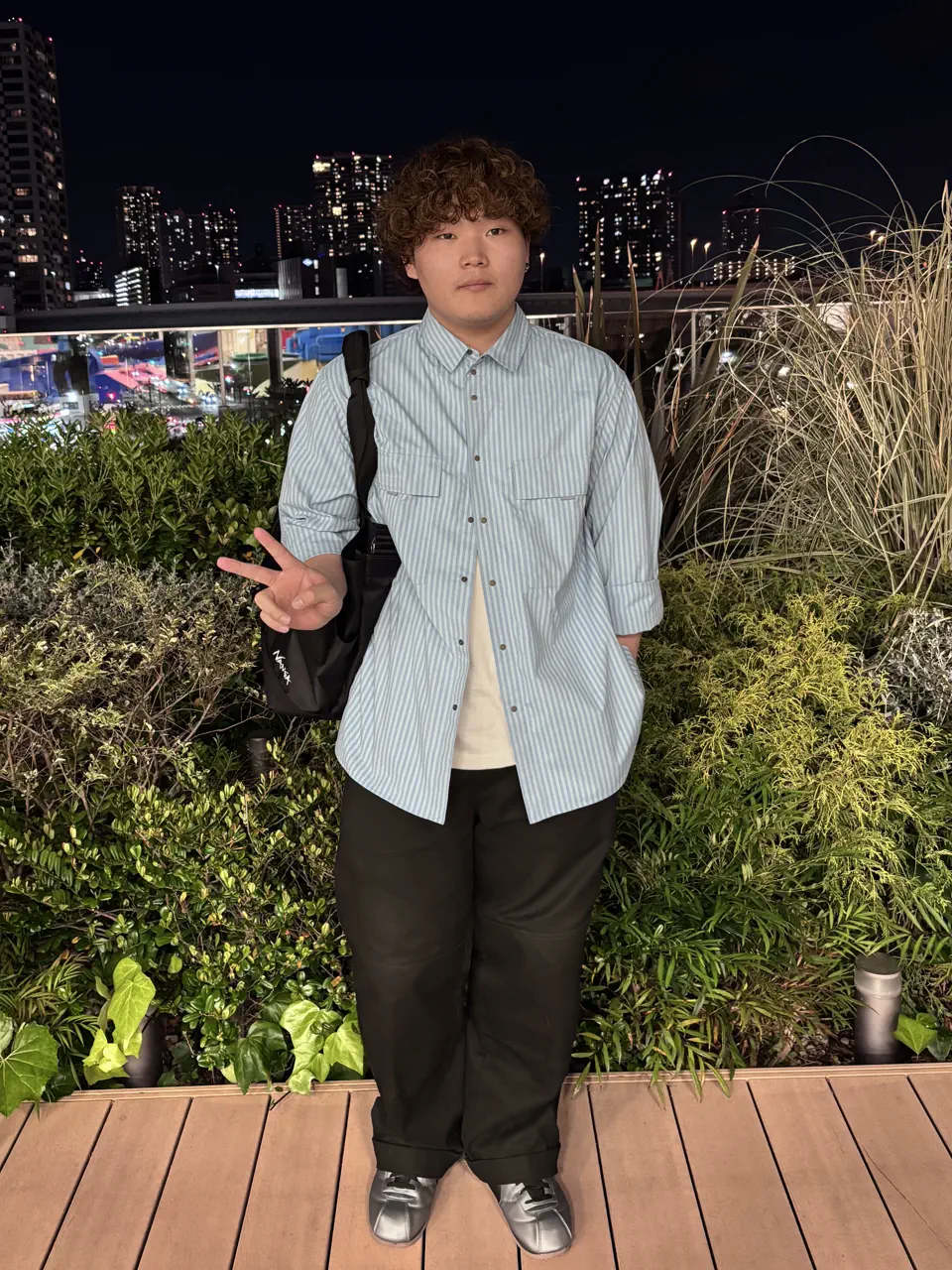 ナンガ マルチストライプ ダブルポケット ボックスシャツ NANGA MULTI
