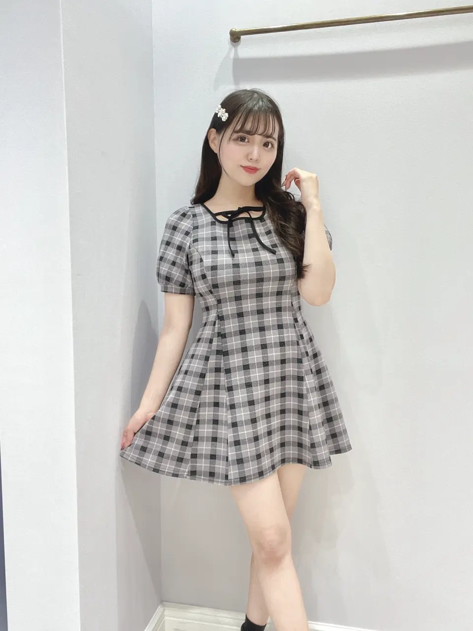 evelyn エブリン 半袖チェックフィットOP ワンピース 半袖チェックフィットOP|evelyn(エブリン)公式通販サイト