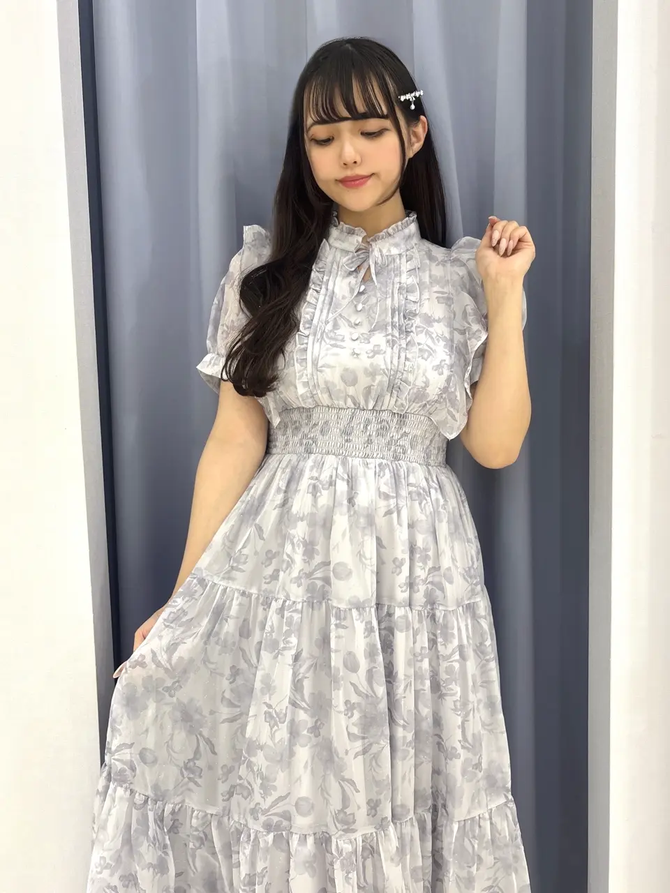 evelyn♡ラメフリル花柄op♡新品未使用 ラメフリル花柄OP|evelyn(エブリン)公式通販サイト