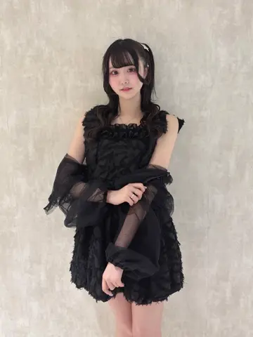 evelyn リボンキャミギャザーOP チャコール リボンキャミギャザーOP｜evelyn（エブリン）公式通販サイト