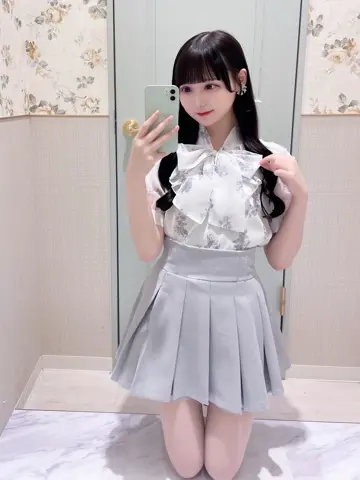 evelyn フリルリボンリブトップス タックプリーツスカート セット 653101_143720_1_t_360_20250306