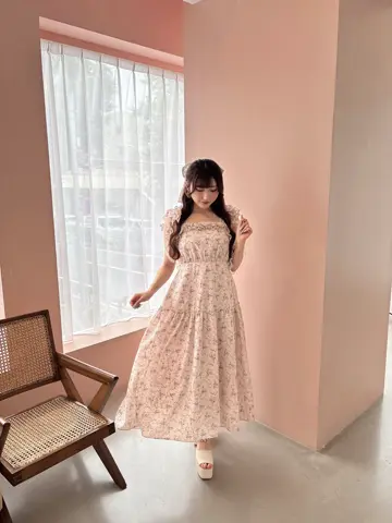 ラメフリル花柄op everyn ラメフリル花柄OP｜evelyn（エブリン）公式通販サイト