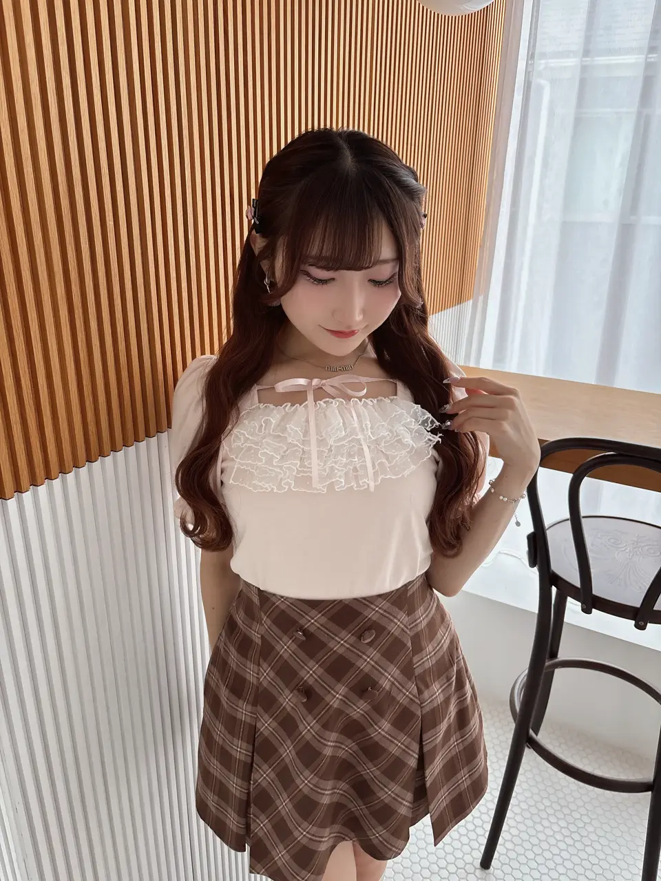 チェック台形スカート｜evelyn（エブリン）公式通販サイト