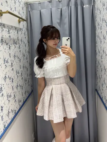 m*y様 【新品】コットンフリルボリュームタックスカート ブラック×ホワイト コットンフリルボリュームタックスカート – pium