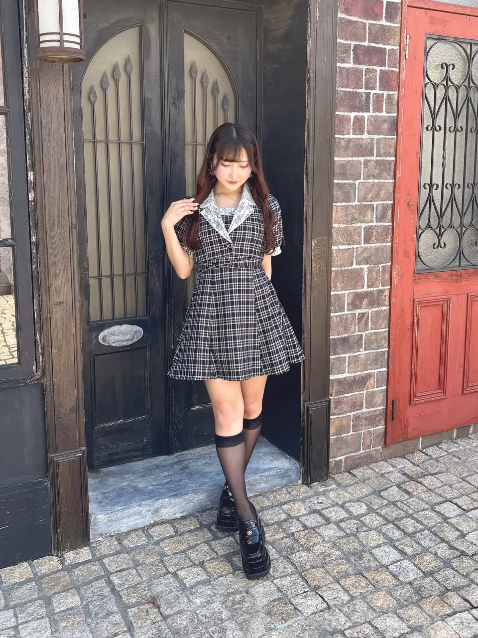 チェックジャケットセットワンピース｜evelyn（エブリン）公式