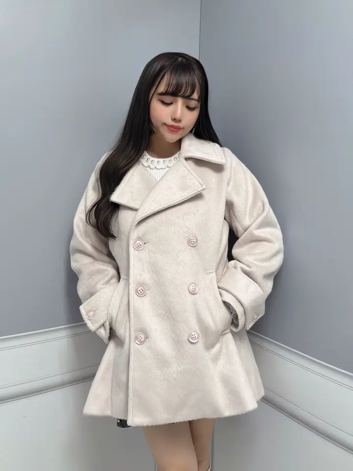 シャギービッグカラーPコート｜evelyn（エブリン）公式通販サイト