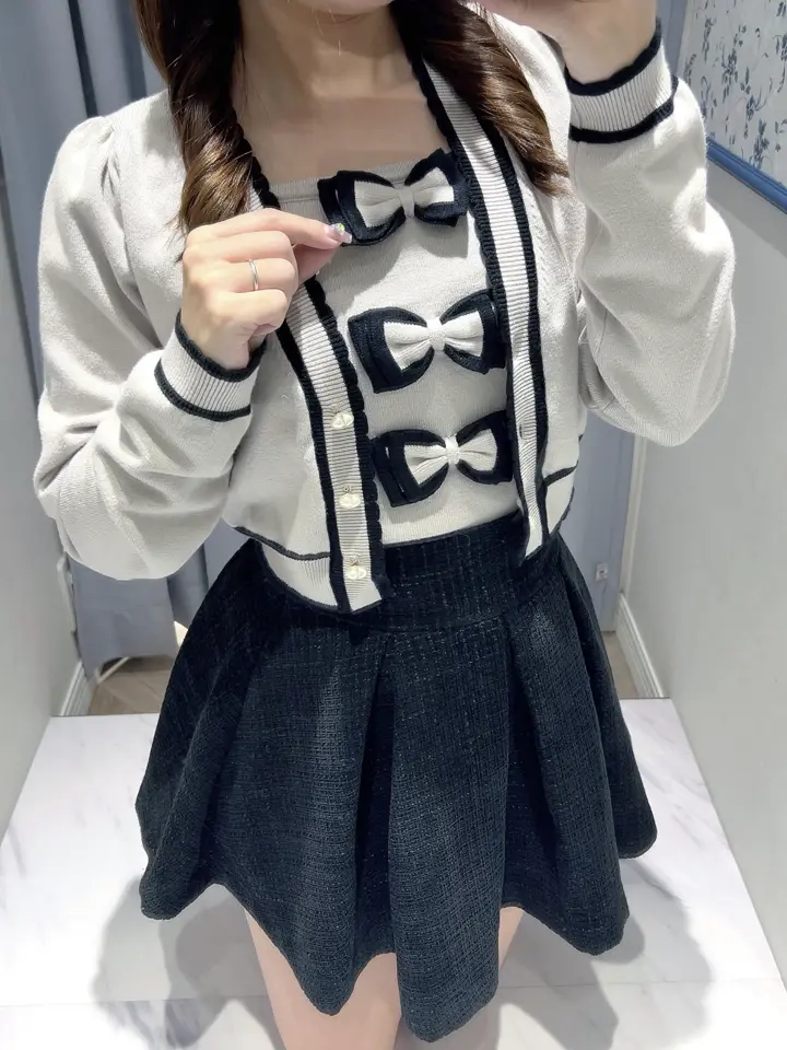 24時間以内発送可】 evelyn ビッグリボンティアードop 原宿店