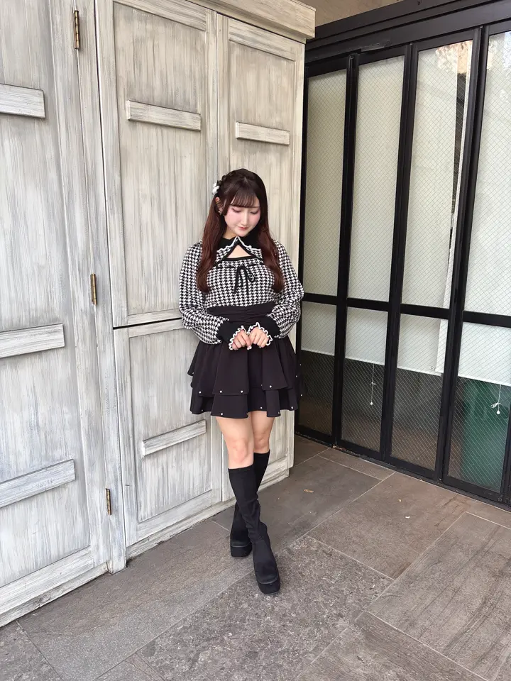 バイカラー襟リボンニット｜evelyn（エブリン）公式通販サイト