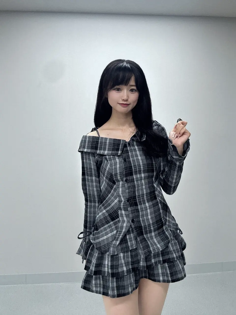 One-Shoulder Check Shirt Set｜evelyn（エブリン）公式通販サイト