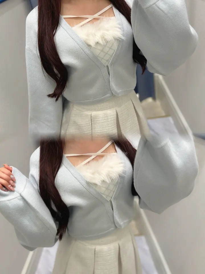 ハートチェックカーデセット｜evelyn（エブリン）公式通販サイト