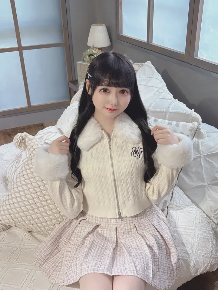 evelyn ケーブルジップニット ピンク ケーブルジップニット｜evelyn（エブリン）公式通販サイト