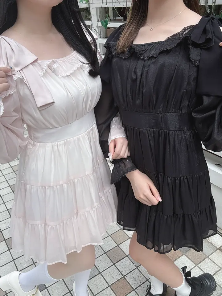 肩リボンシフォンミニワンピース｜evelyn（エブリン）公式通販サイト