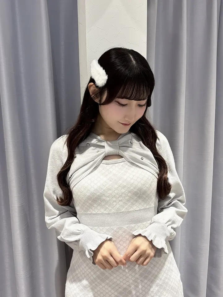 長袖チェックリボンニット｜evelyn（エブリン）公式通販サイト