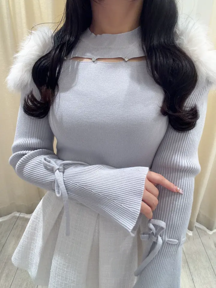 ファービジューペプラムニット｜evelyn（エブリン）公式通販サイト