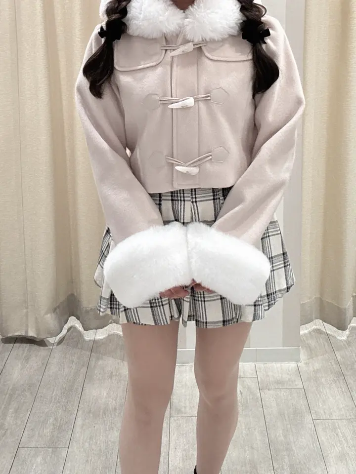 evelyn フリルリボンリブトップス タックプリーツスカート セット evelyn フリルリボンリブトップス タックプリーツスカート セット