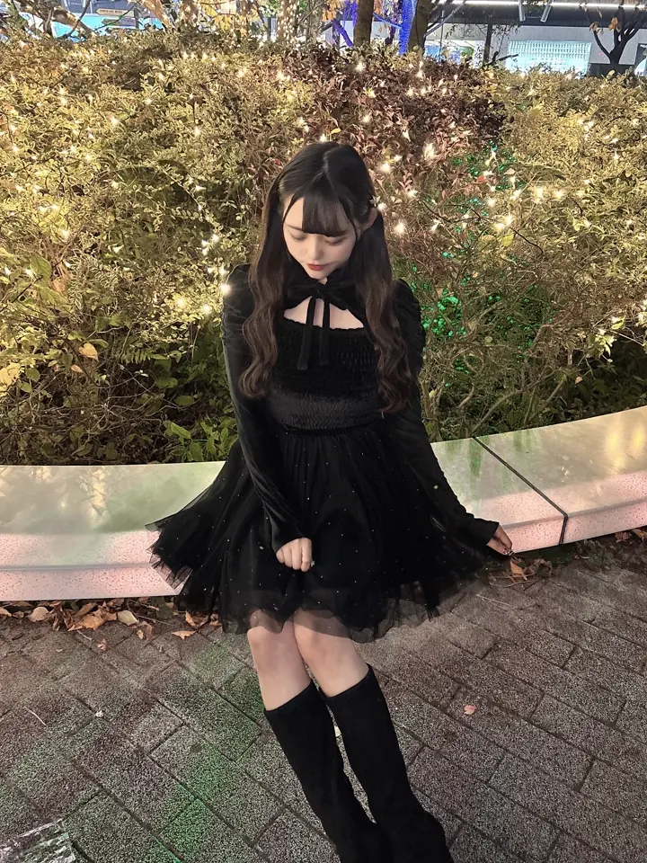 メゾピアノ　evelyn ワンピース オリジナルフラワータックフリルワンピース｜evelyn（エブリン）公式