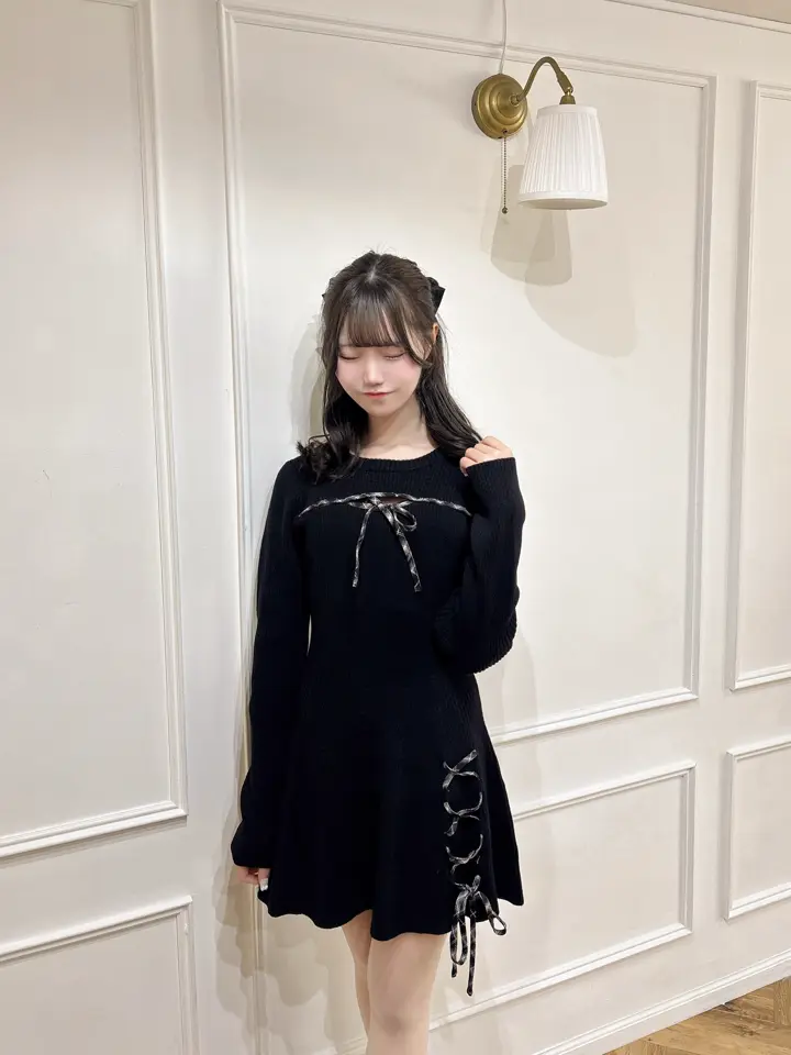 お年玉チェック編み上げワンピース｜evelyn（エブリン）公式通販サイト