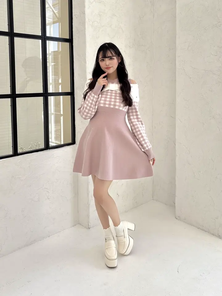 新品タグ付き　お年玉リボンワンピース　アイスグレイ 9516423_131210_1_t_720_2026010