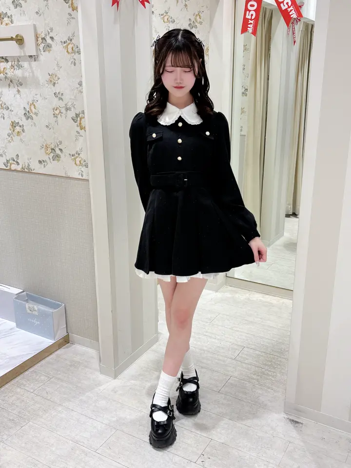 襟タックミニワンピース｜evelyn（エブリン）公式通販サイト