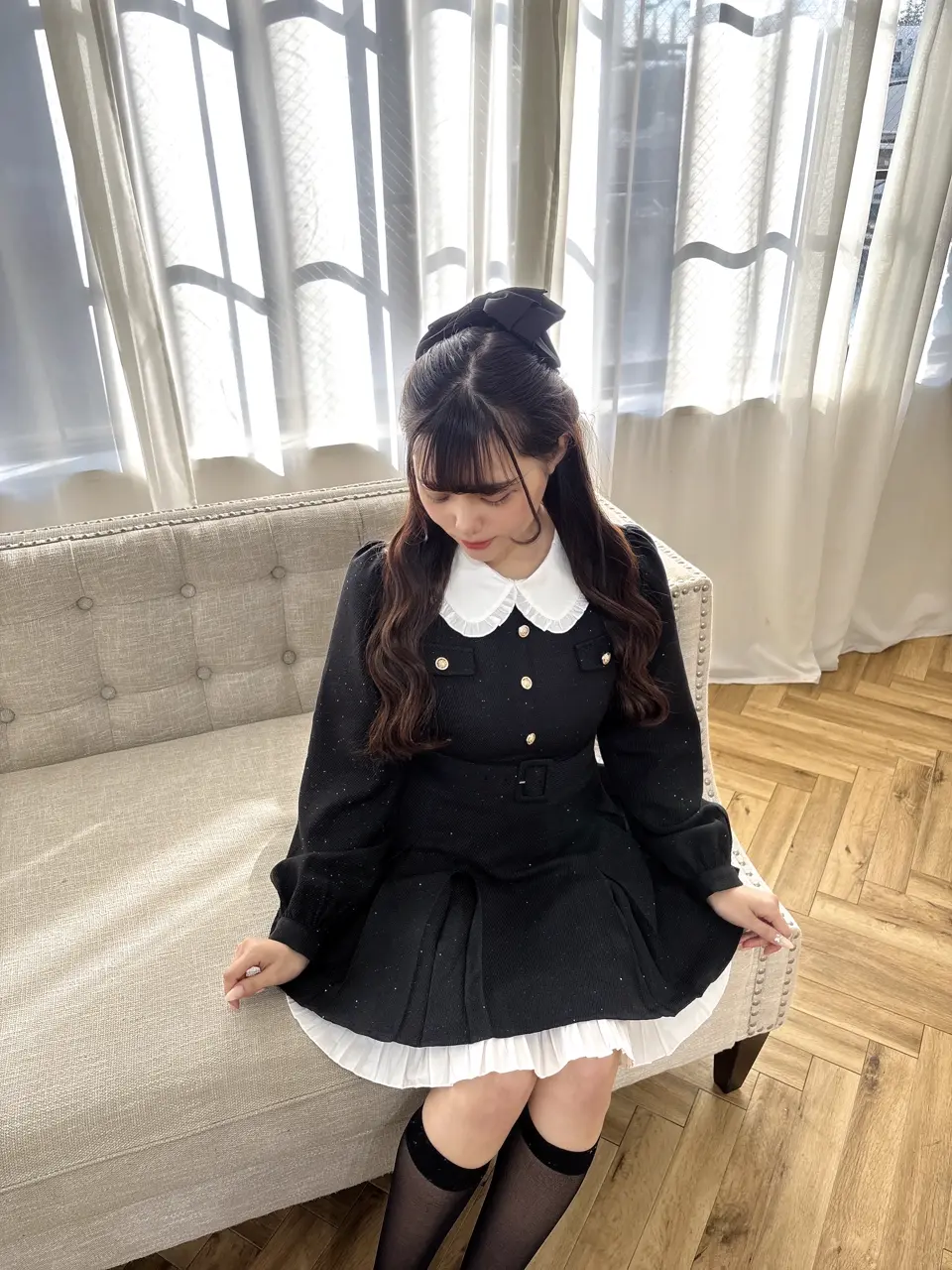 新品タグ付き　お年玉リボンワンピース　アイスグレイ 12/31/2025のRika の投稿