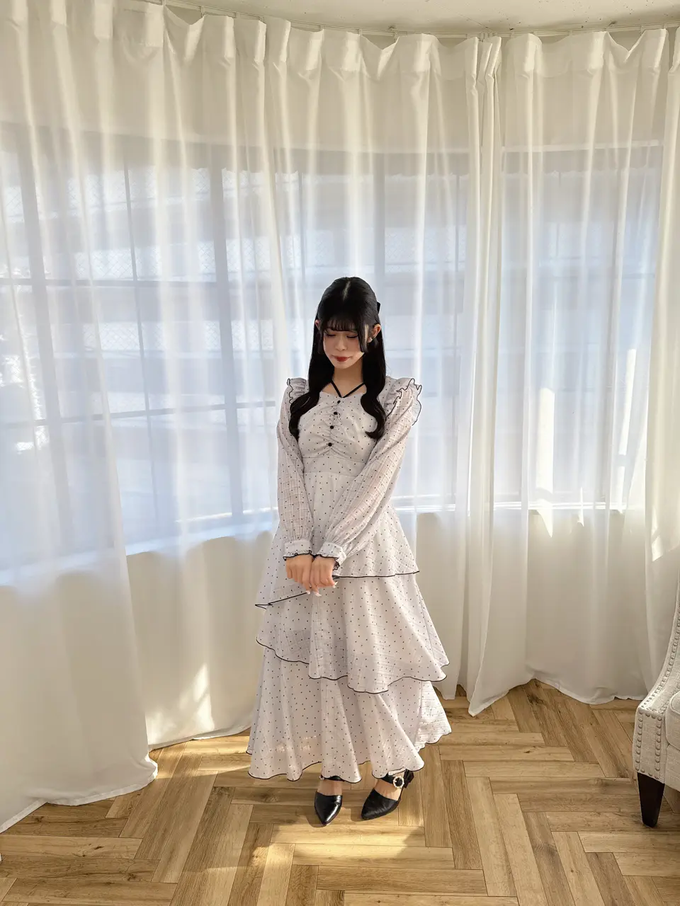 evelyn ワンピース9/20まで出品 バイカラーロングワンピース｜evelyn（エブリン）公式通販サイト