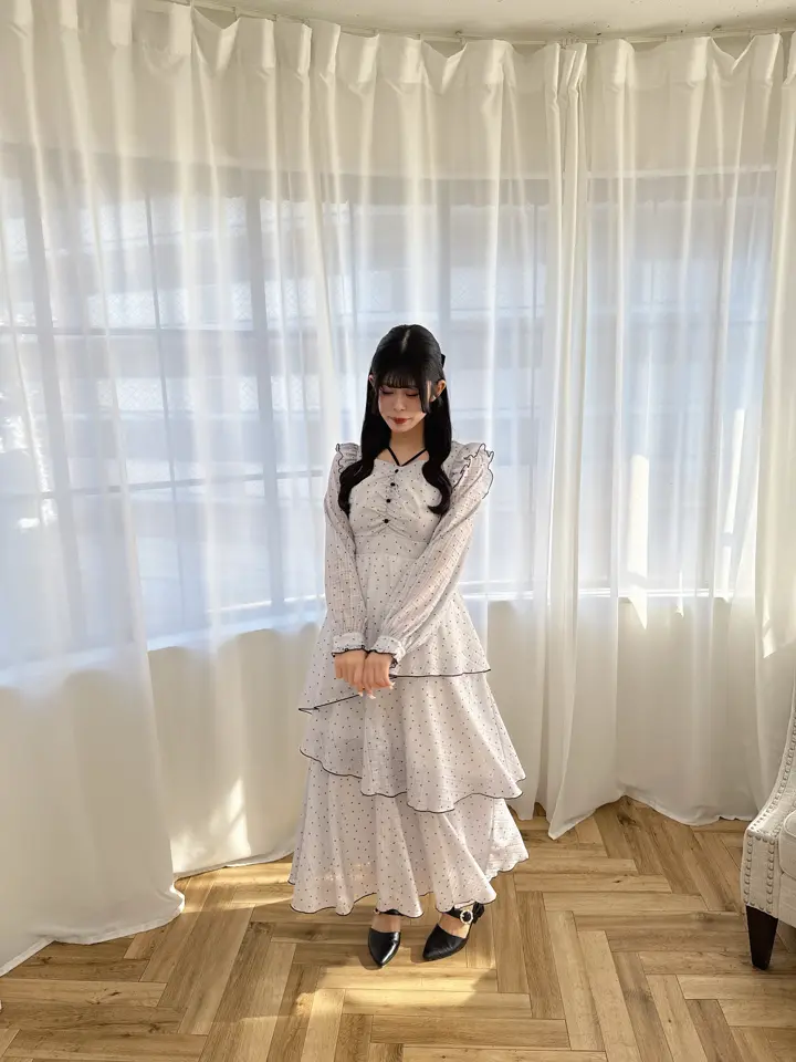 ドットティアードワンピース｜evelyn（エブリン）公式通販サイト